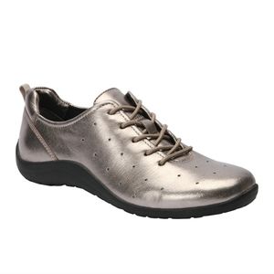Ros Hommerson Pewter Nelly Leather Walking Shoe Women Size 6